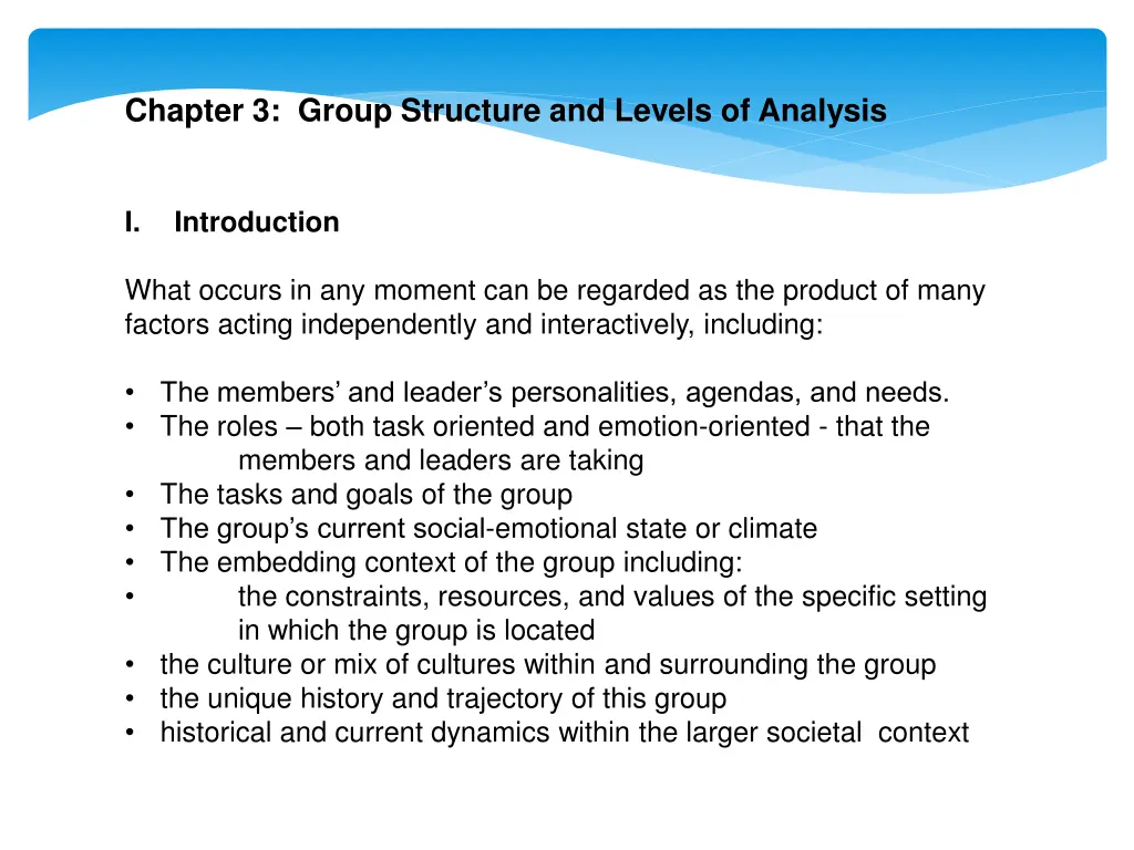 chapter 3 group structure and levels of analysis