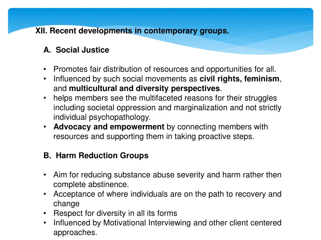 xii recent developments in contemporary groups