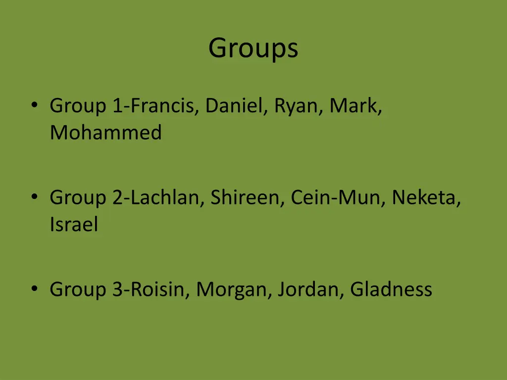 groups