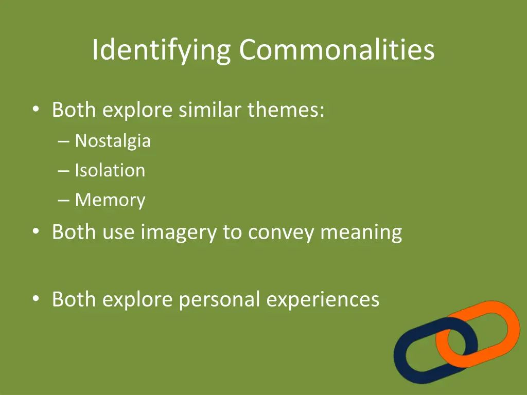 identifying commonalities 3