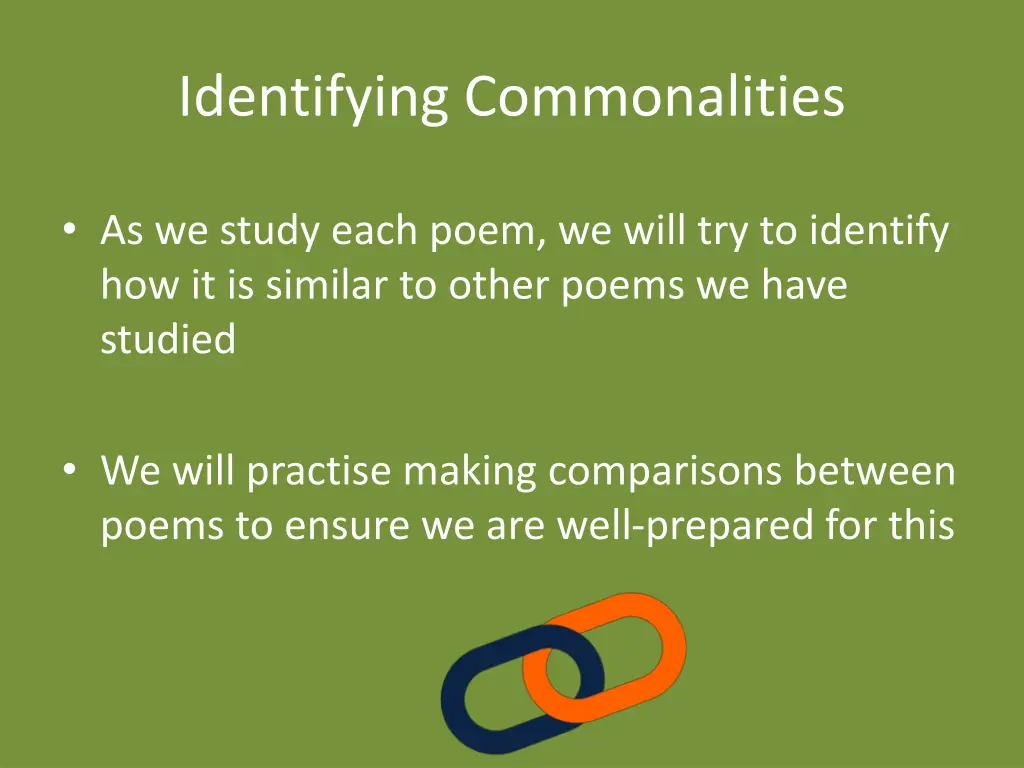 identifying commonalities