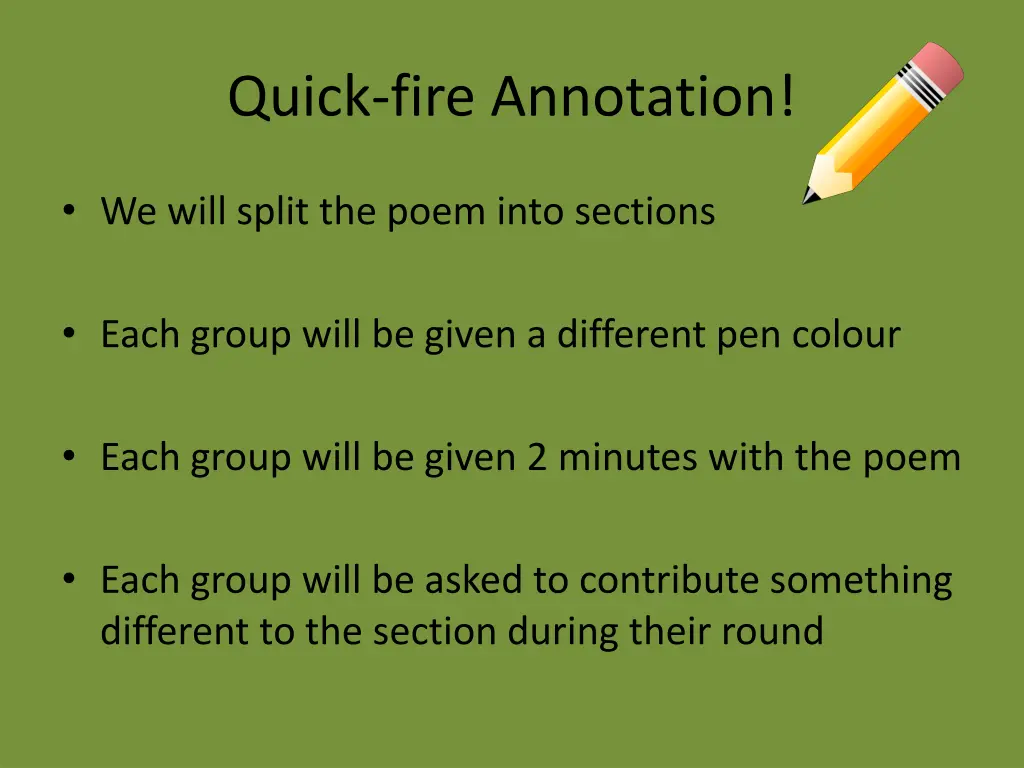 quick fire annotation