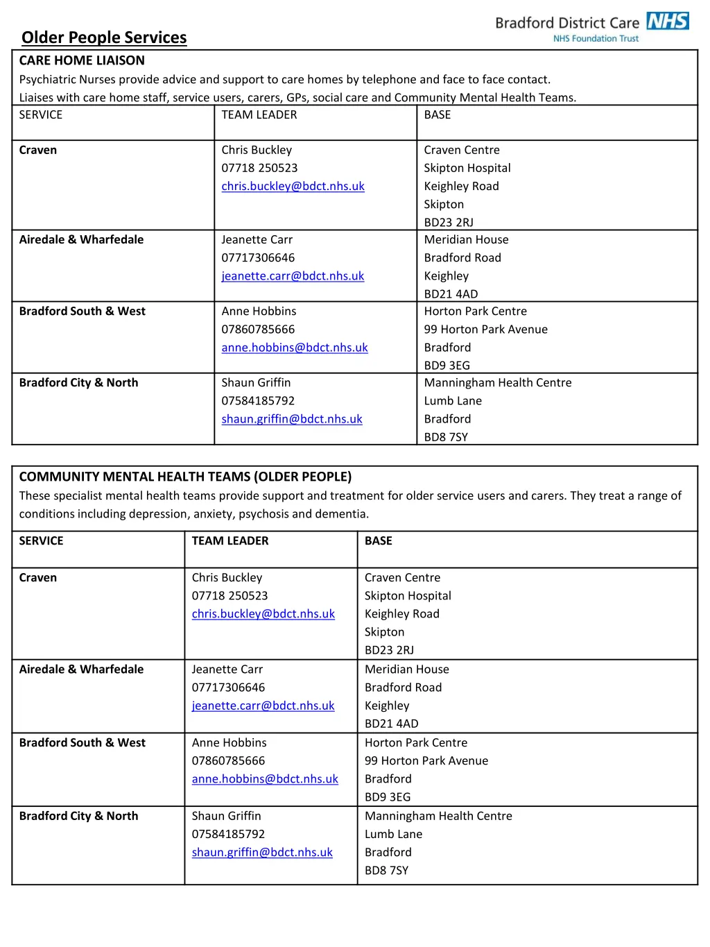 older people services