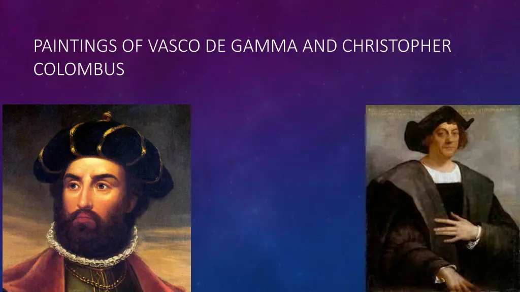 paintings of vasco de gamma and christopher