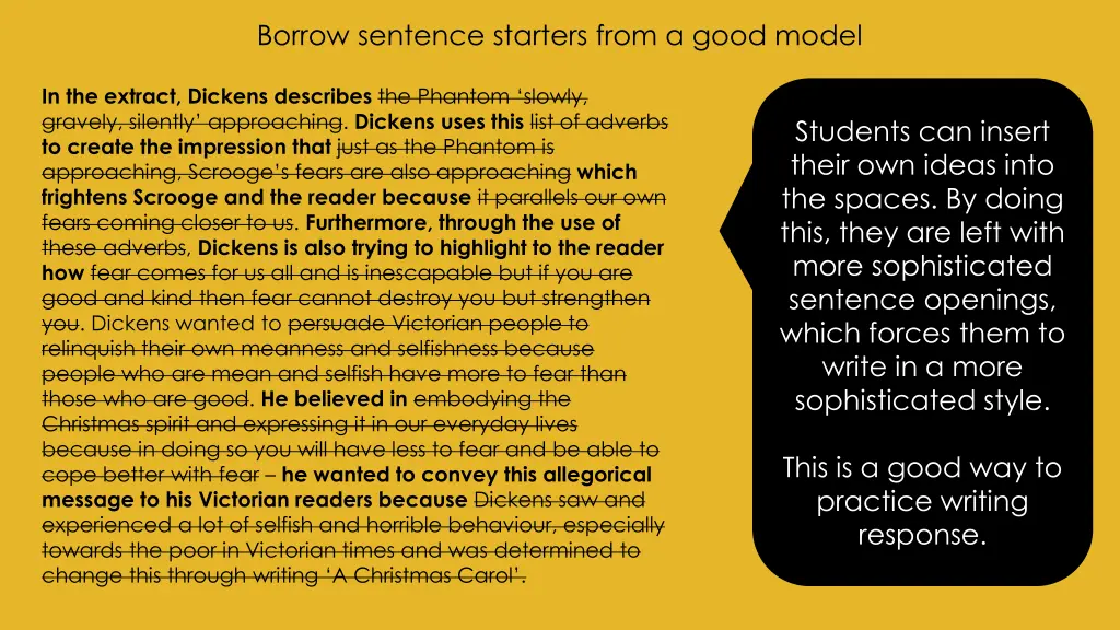 borrow sentence starters from a good model