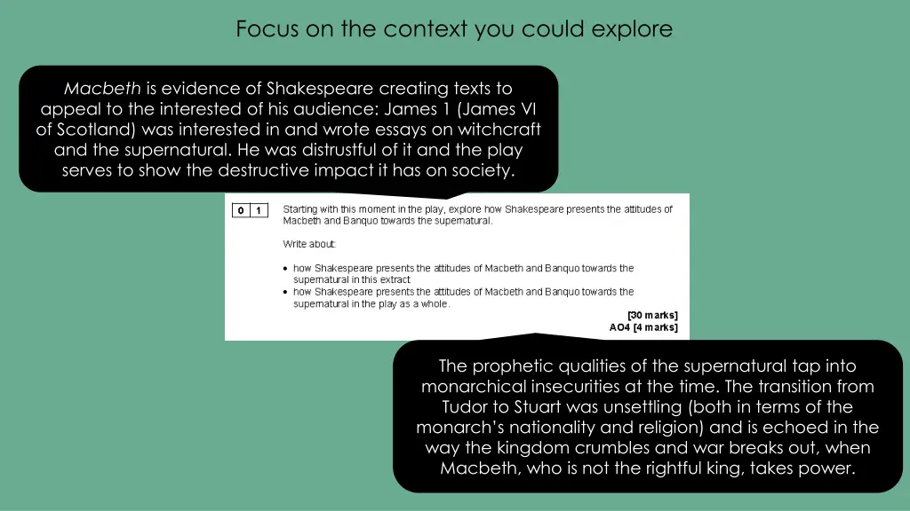 focus on the context you could explore