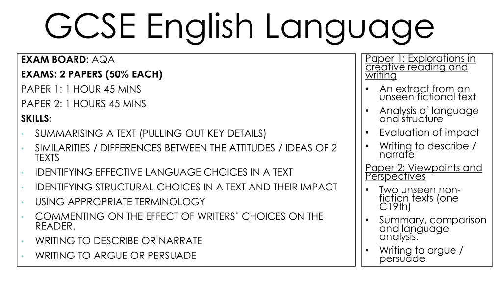 gcse english language