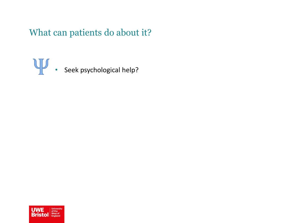 what can patients do about it 1