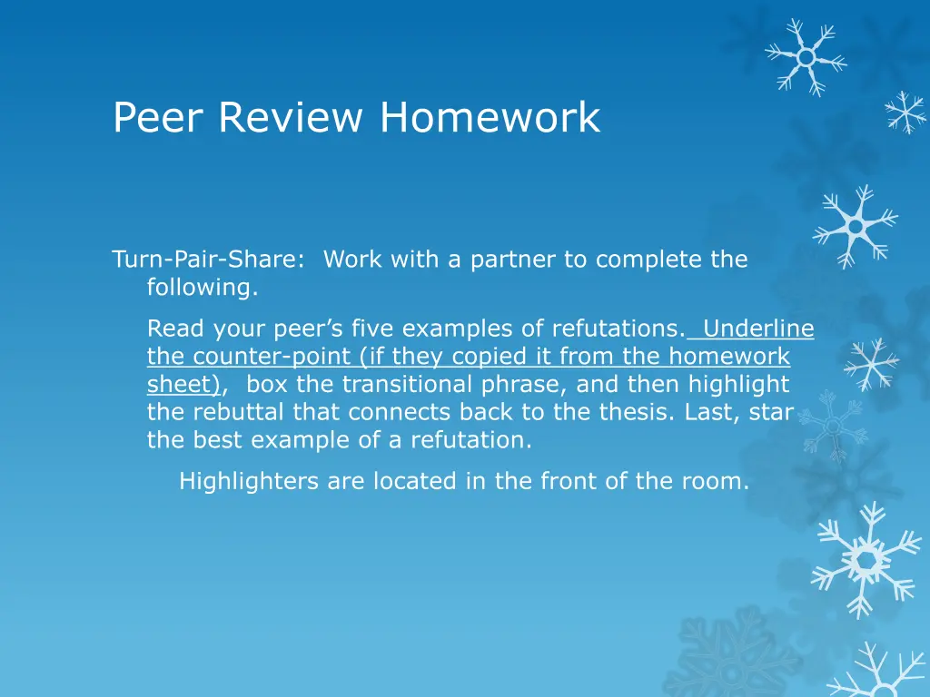 peer review homework