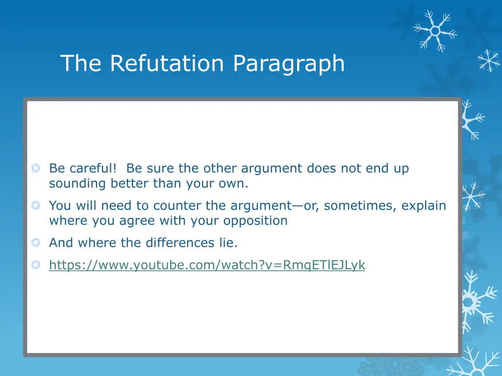 the refutation paragraph 1