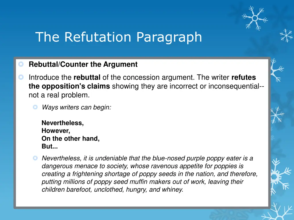 the refutation paragraph 4