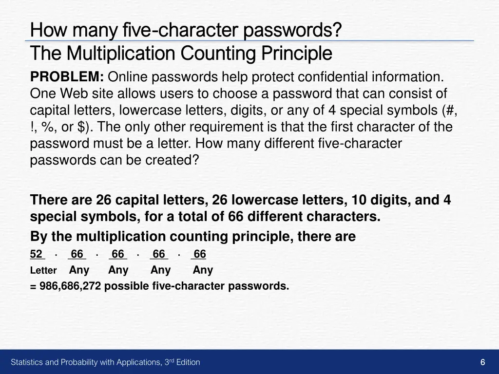 how many five how many five character passwords