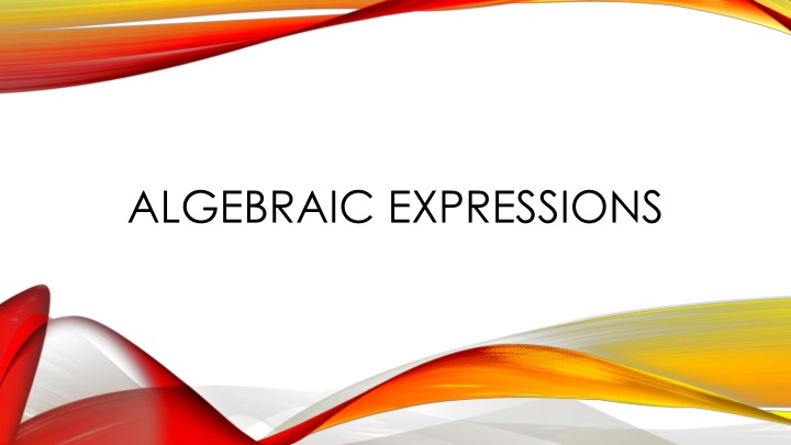 algebraic expressions