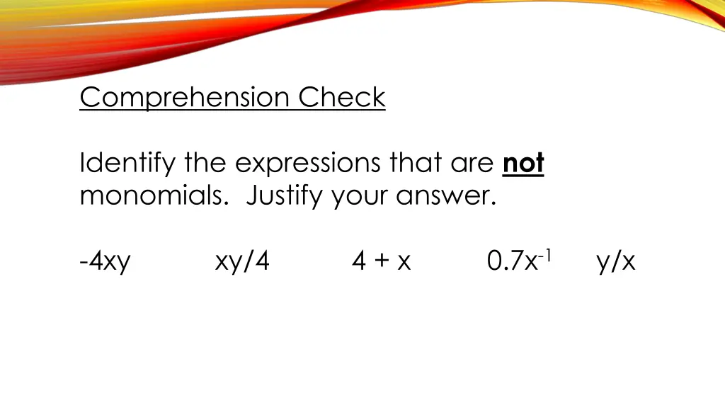 comprehension check