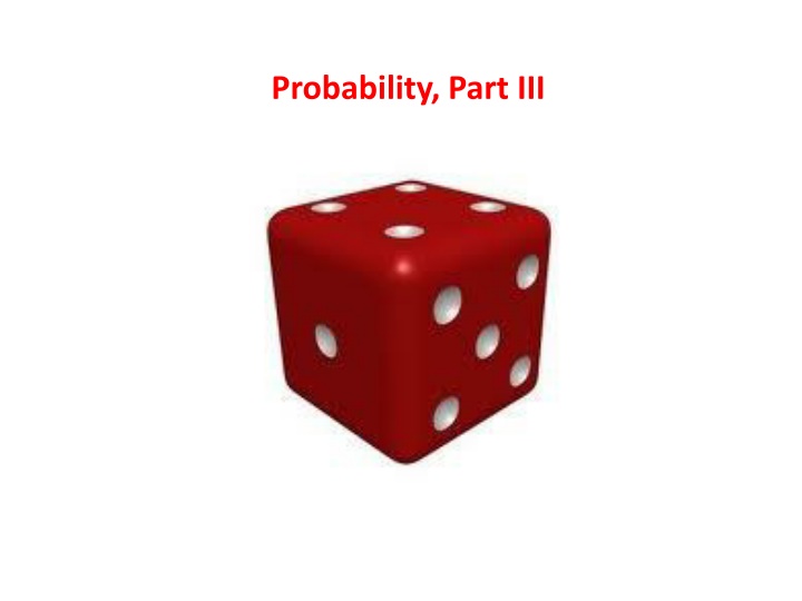 probability part iii