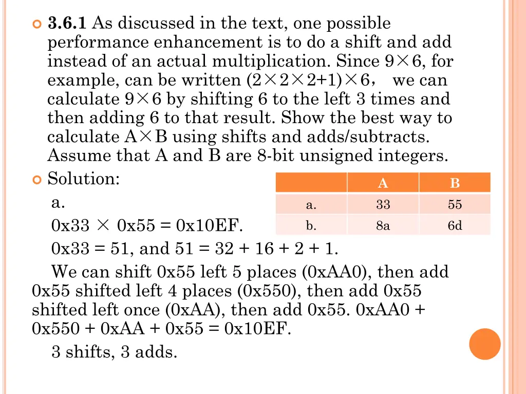 3 6 1 as discussed in the text one possible