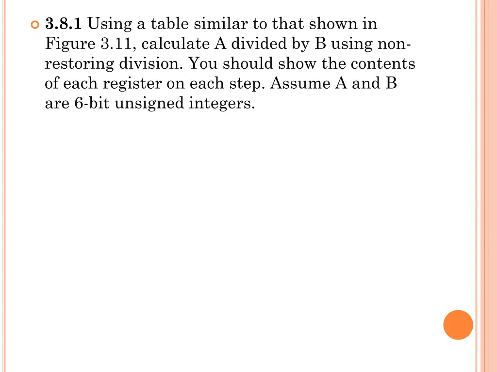 3 8 1 using a table similar to that shown