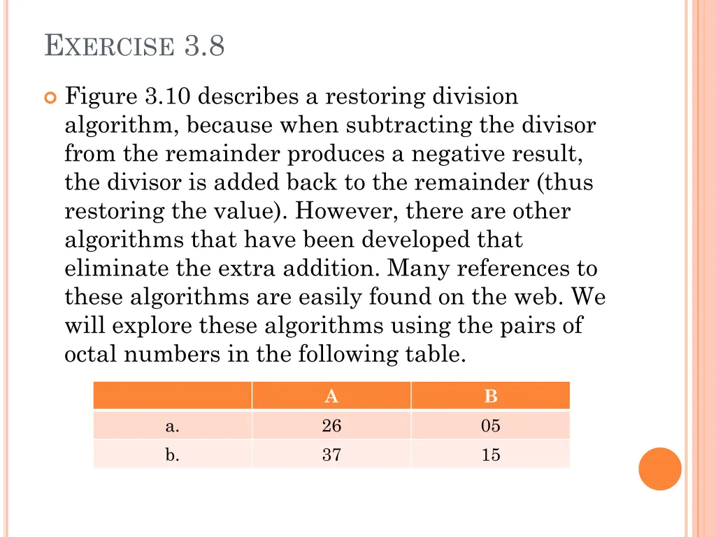 e xercise 3 8