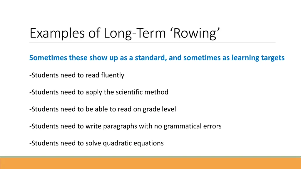 examples of long term rowing