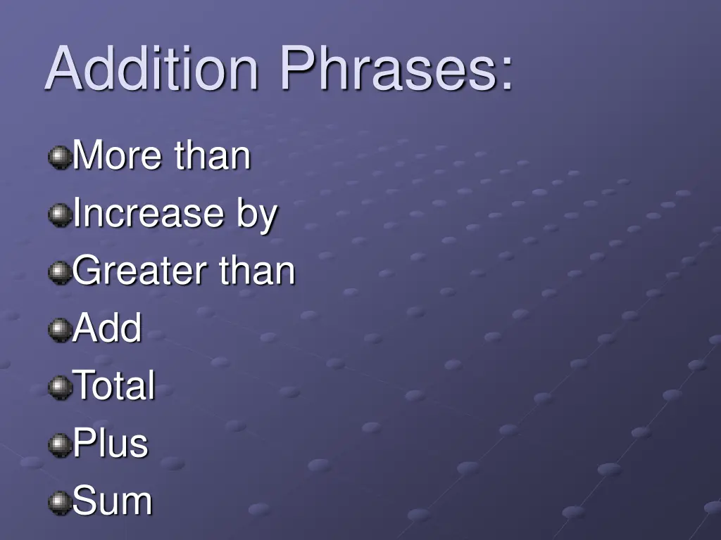 addition phrases