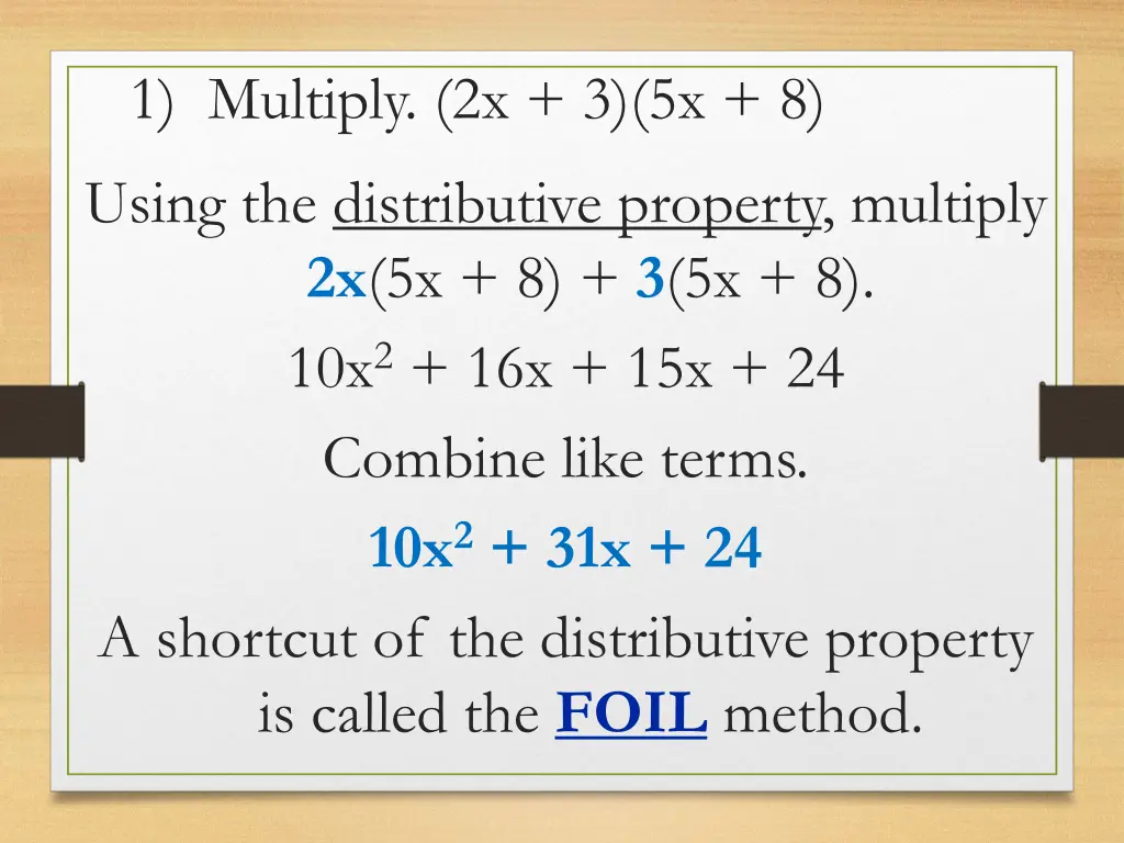 1 multiply 2x 3 5x 8