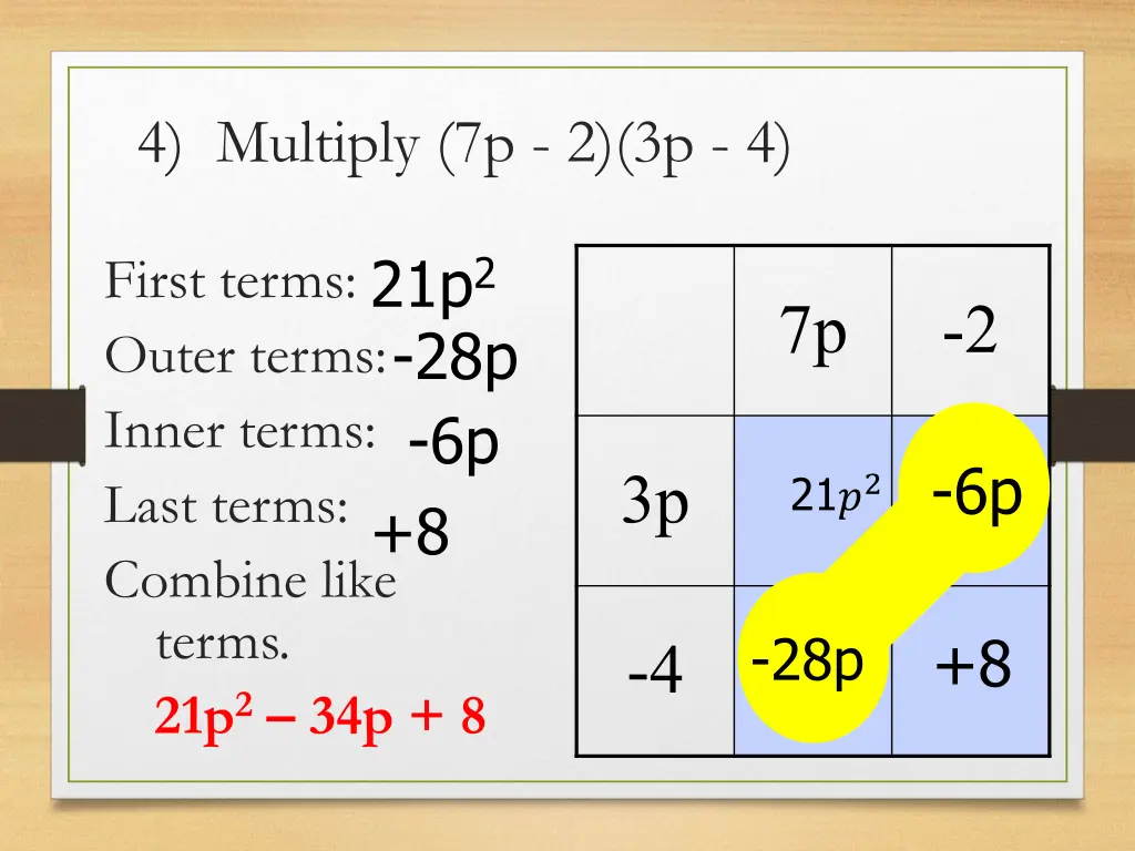 4 multiply 7p 2 3p 4