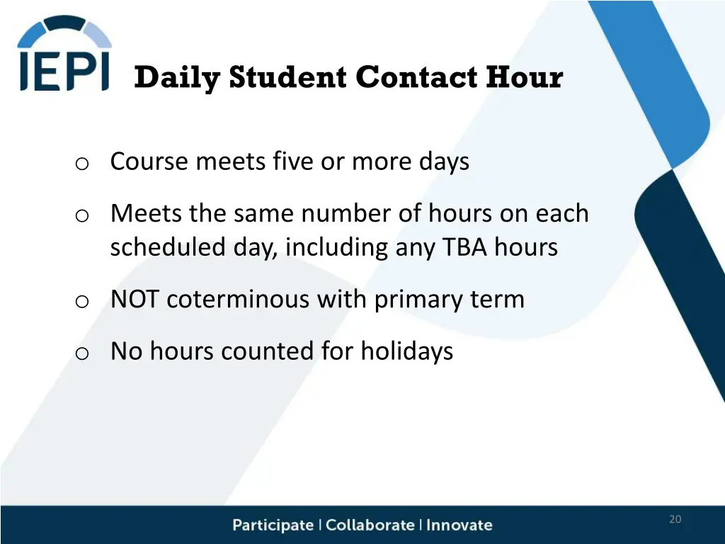 daily student contact hour