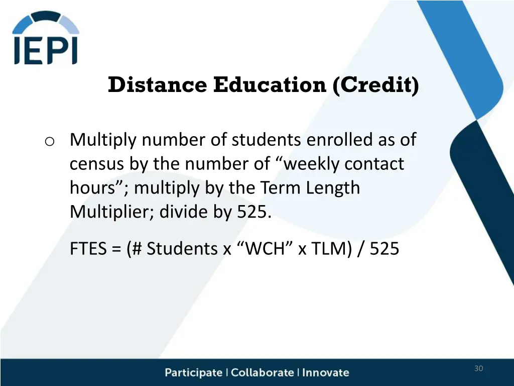 distance education credit