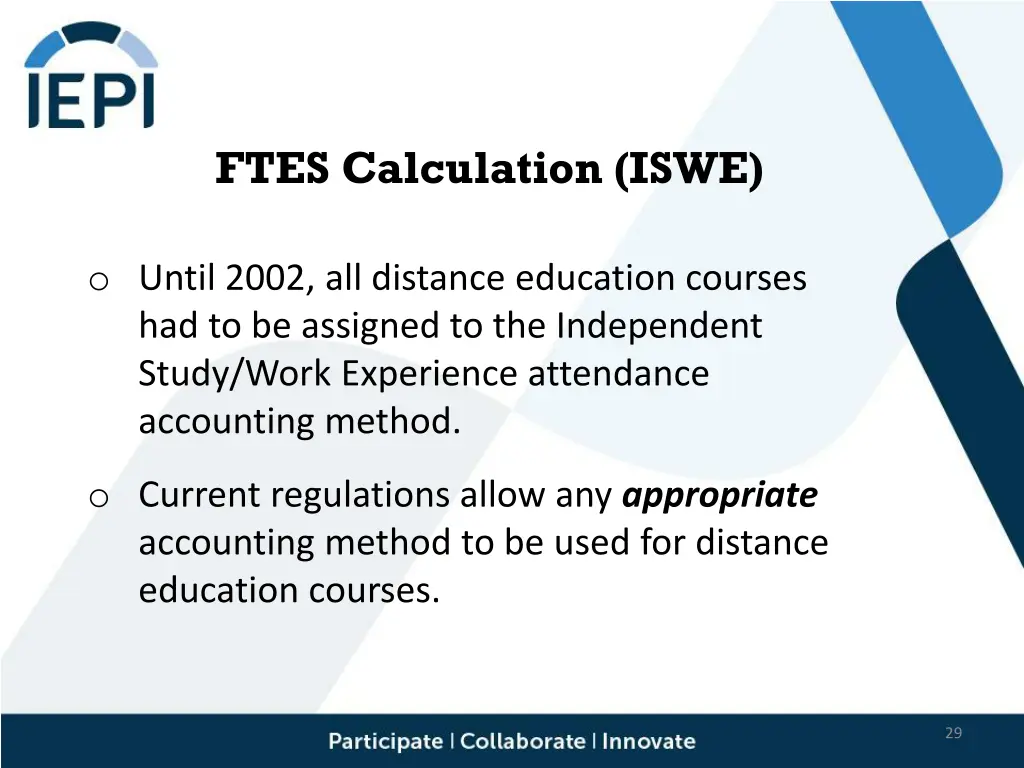 ftes calculation iswe