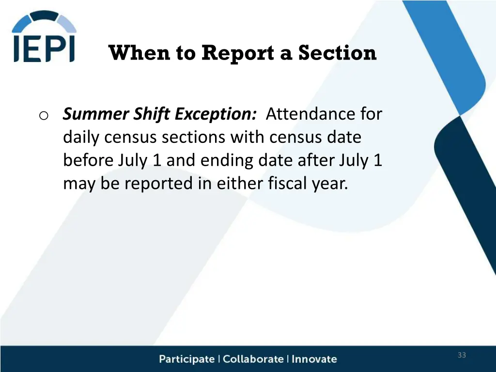 when to report a section 1