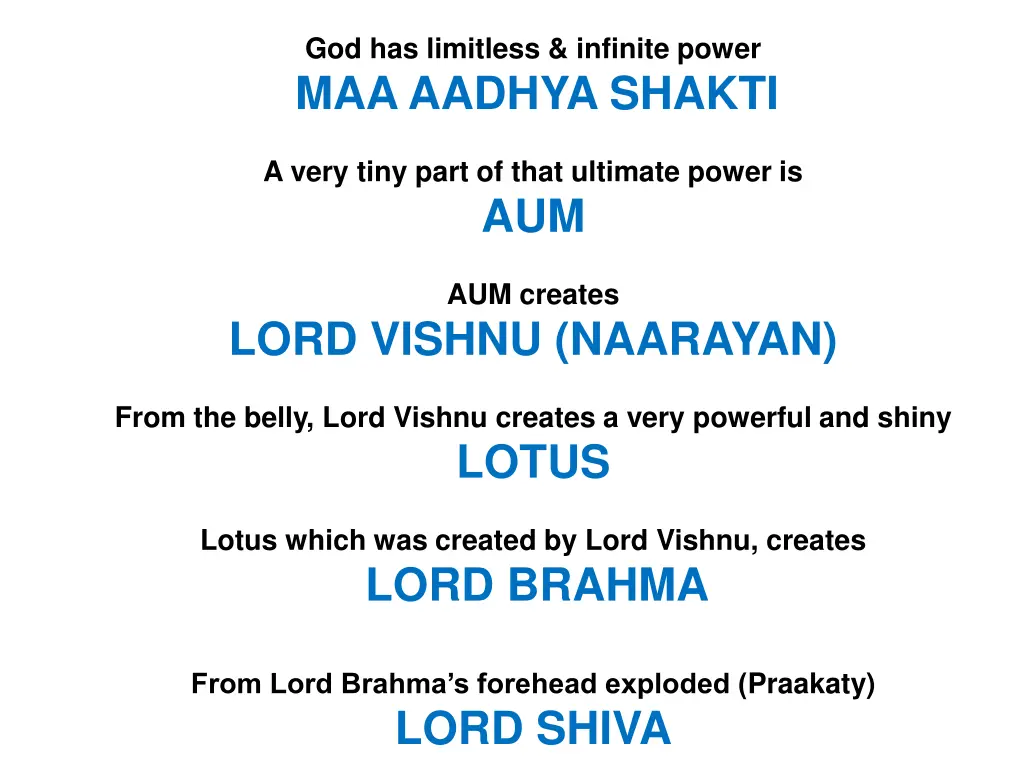 god has limitless infinite power maa aadhya shakti