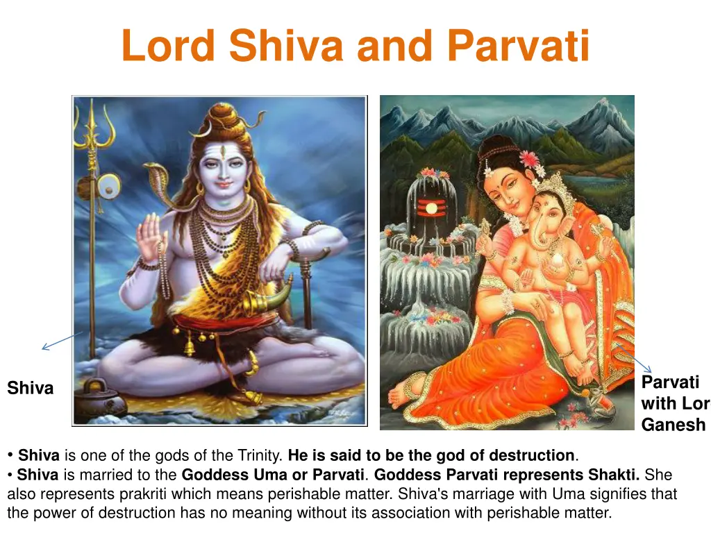 lord shiva and parvati