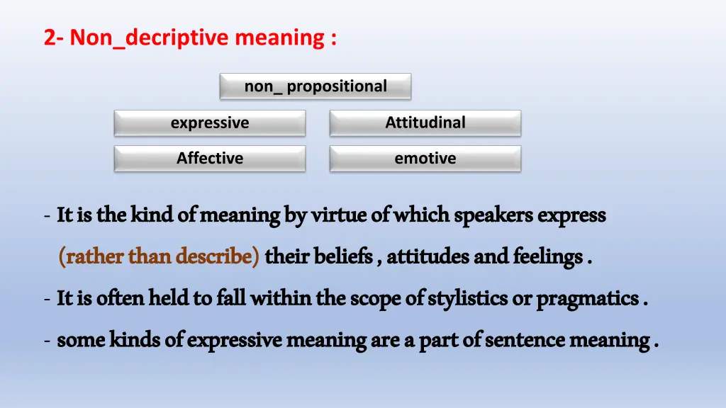 2 non decriptive meaning