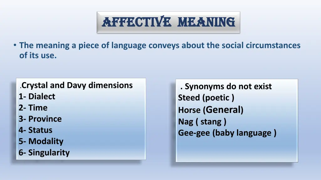 affective meaning affective meaning