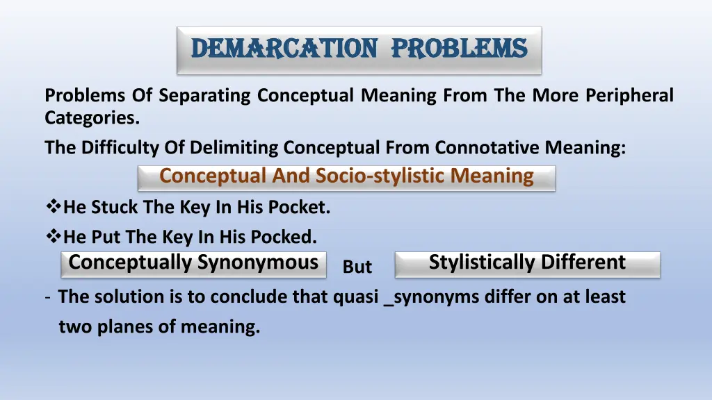 demarcation problems demarcation problems