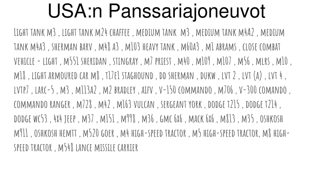 usa n panssariajoneuvot light tank m3 light tank