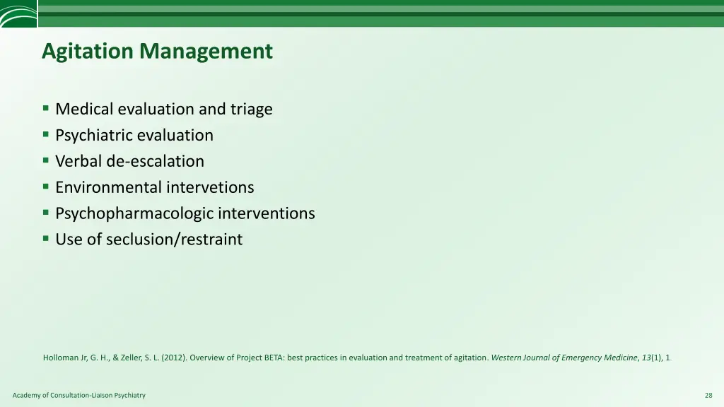 agitation management