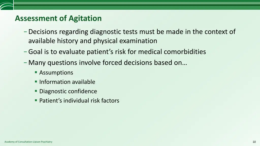 assessment of agitation