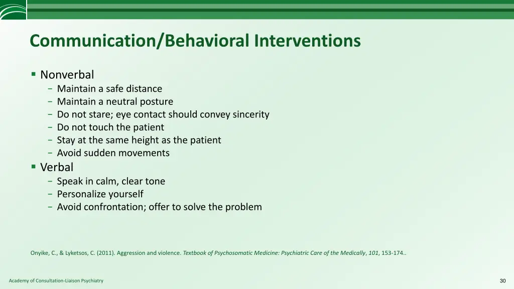 communication behavioral interventions