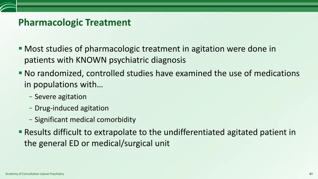 pharmacologic treatment 3