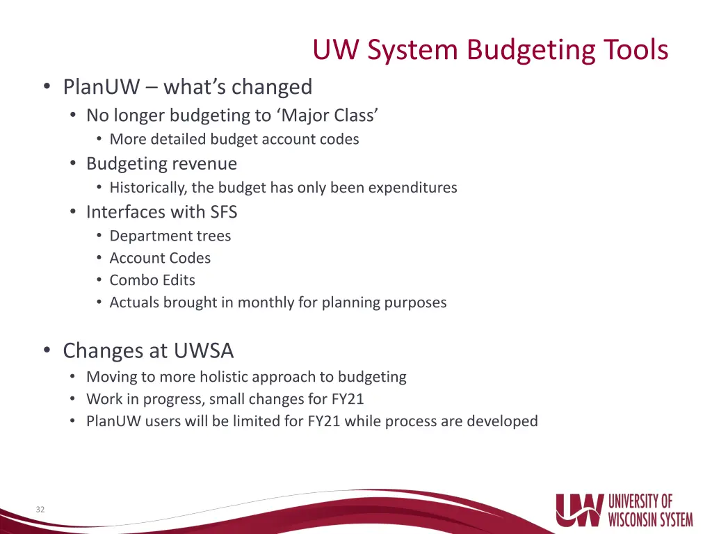 uw system budgeting tools 2