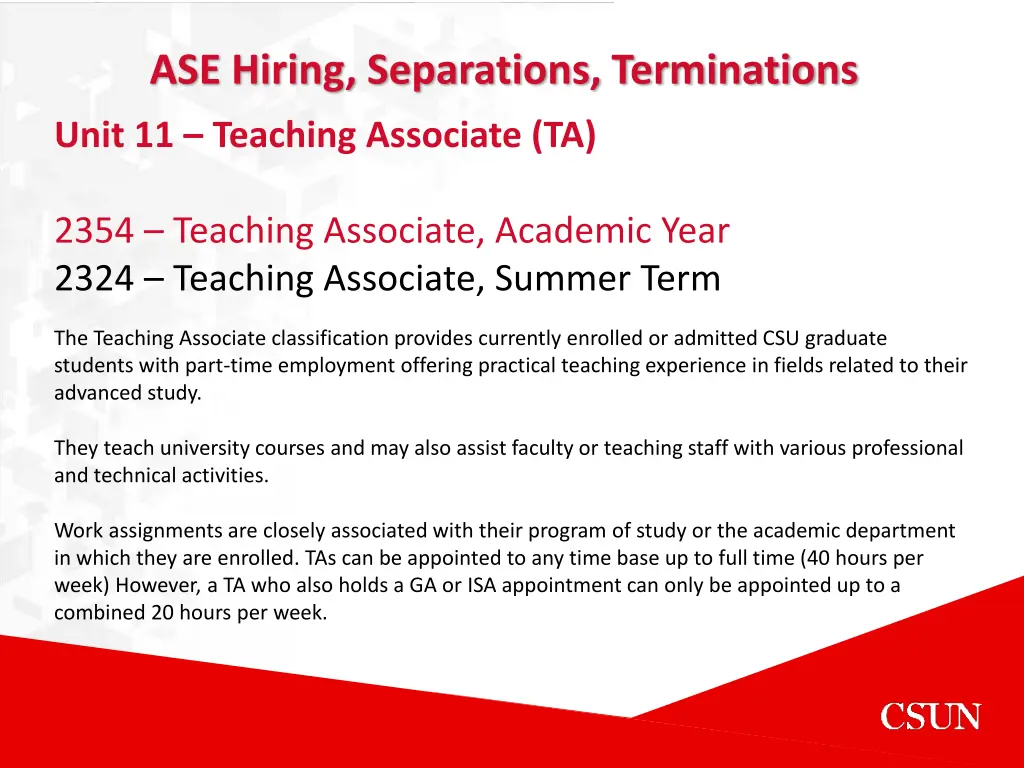 ase hiring separations terminations 1