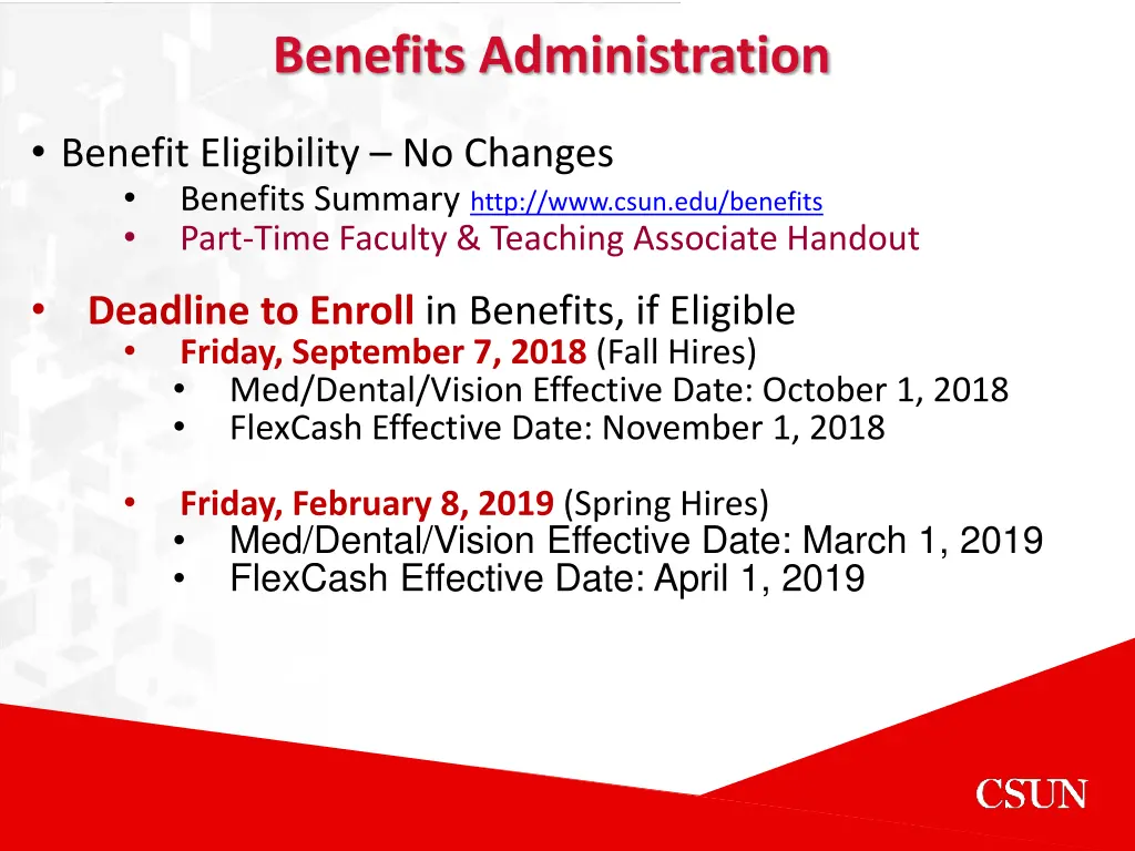 benefits administration