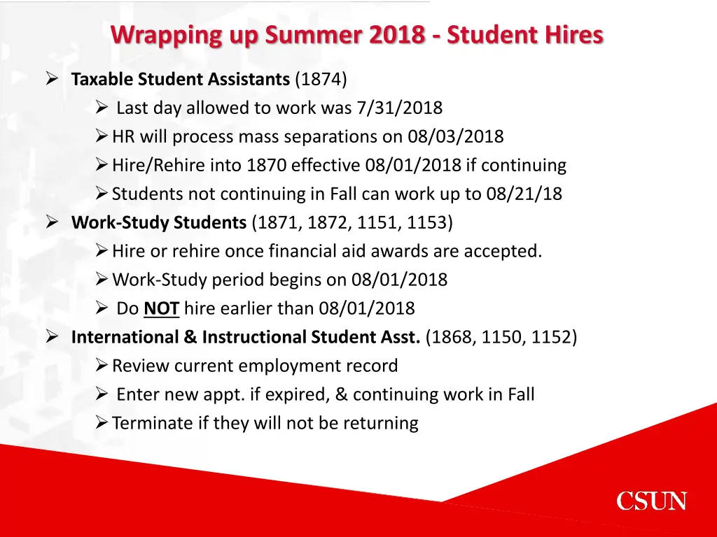 wrapping up summer 2018 student hires