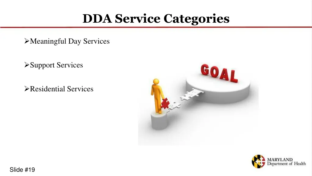 dda service categories