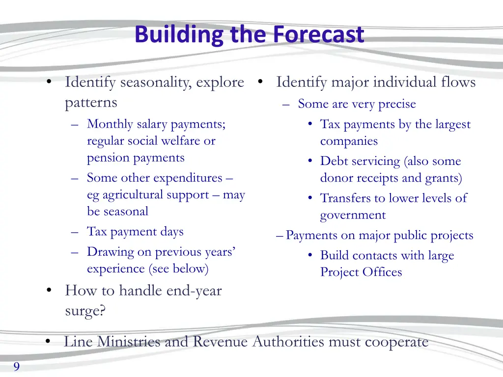 building the forecast