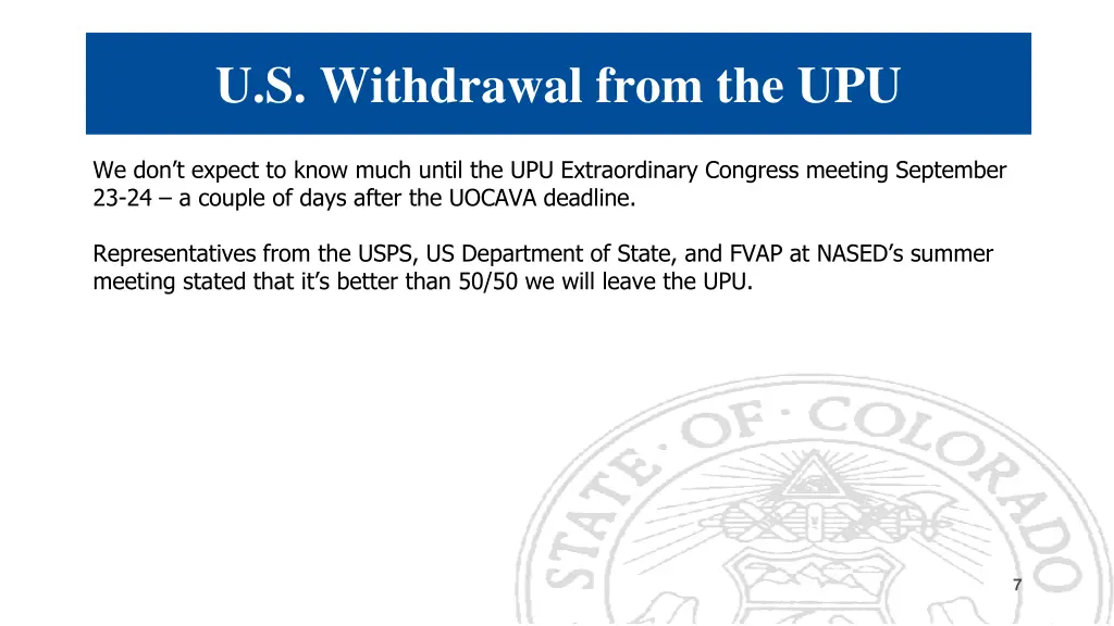 u s withdrawal from the upu 5