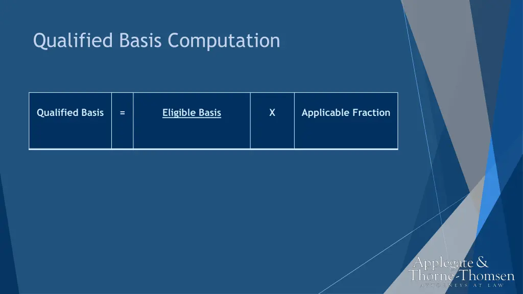 qualified basis computation