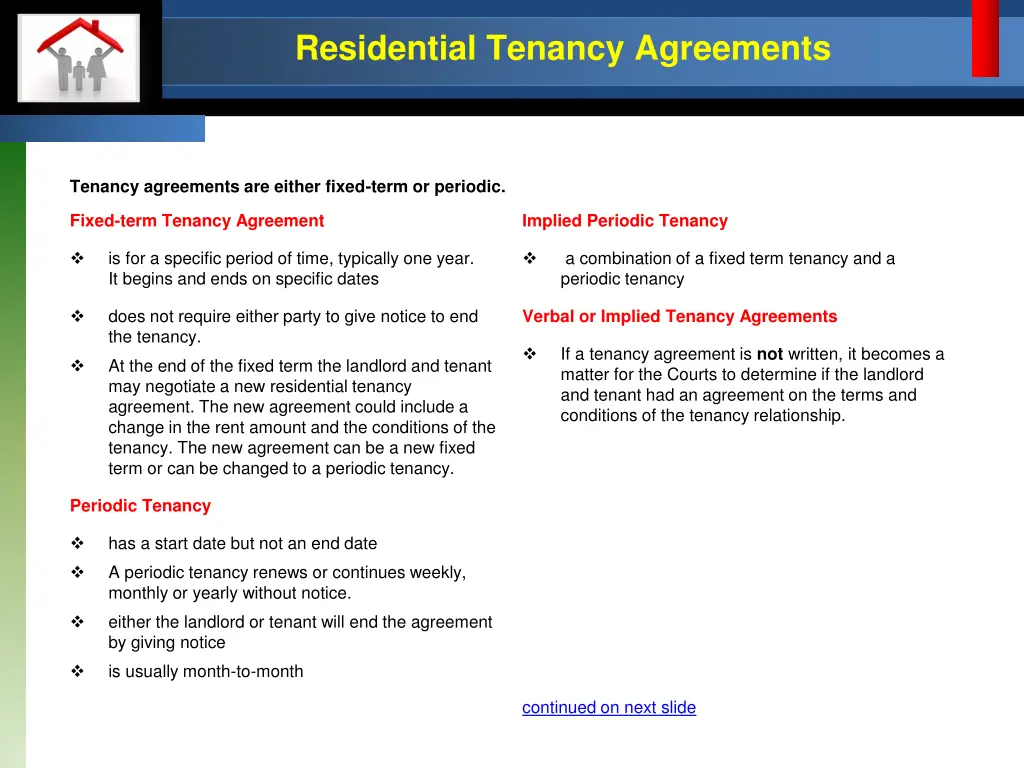 residential tenancy agreements 1