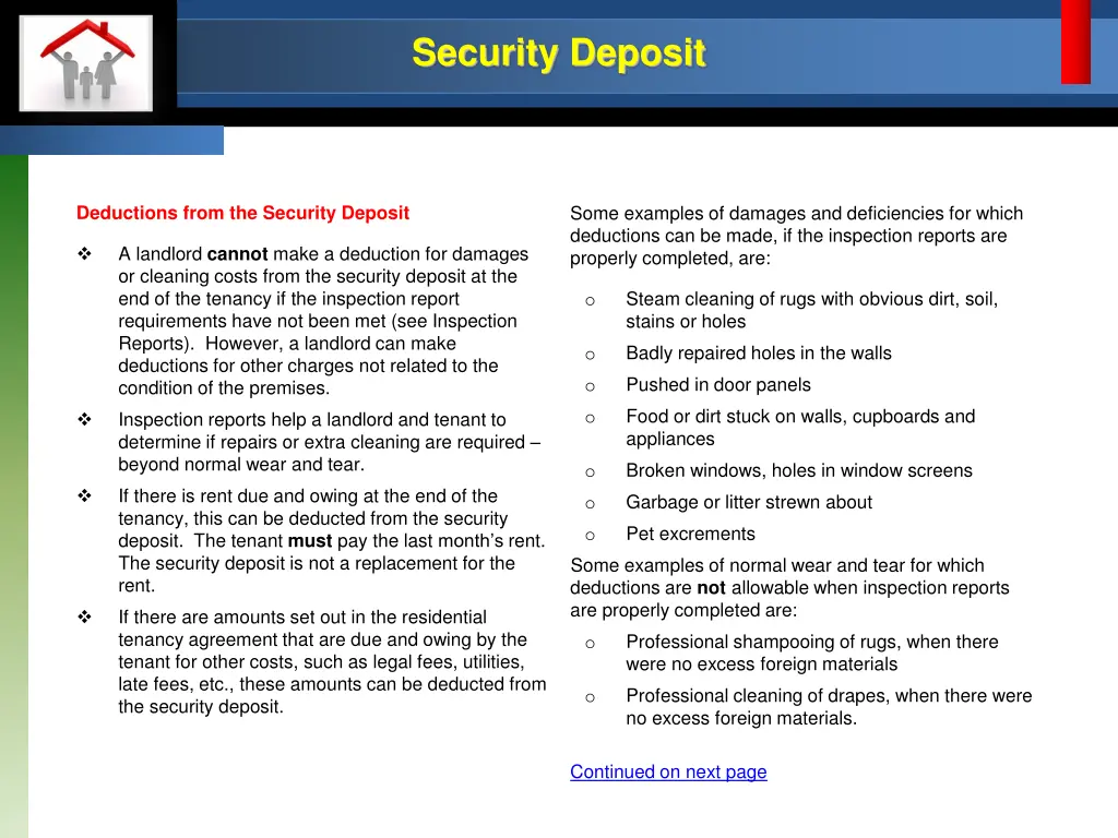 security deposit 1